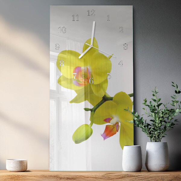 Vertical wall clock Orchid