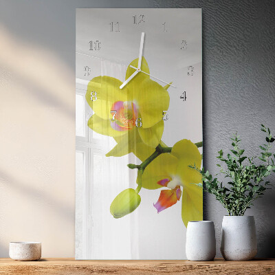 Vertical wall clock Orchid