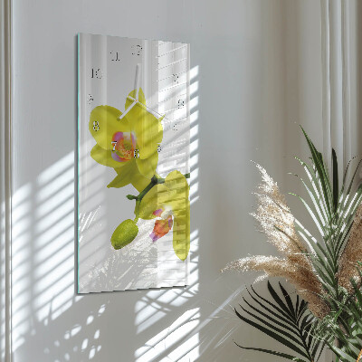 Vertical wall clock Orchid