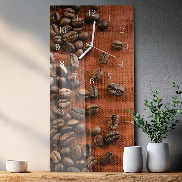 Vertical wall clock Coffee Beans
