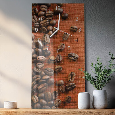Vertical wall clock Coffee Beans