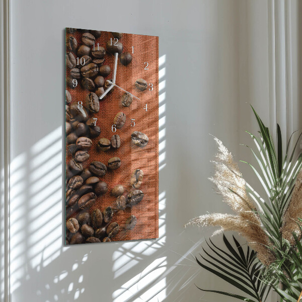 Vertical wall clock Coffee Beans