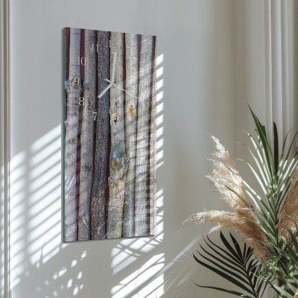 Vertical wall clock Branches