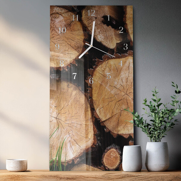 Vertical wall clock Wood Grains