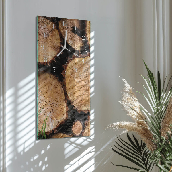 Vertical wall clock Wood Grains