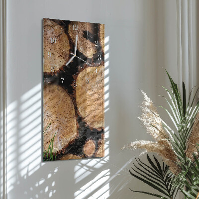 Vertical wall clock Wood Grains