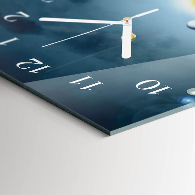 Vertical wall clock Hand of the Planet
