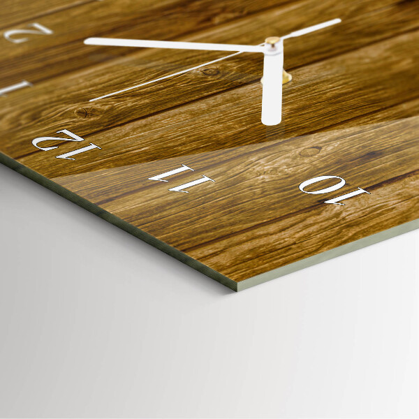 Vertical wall clock Wooden table
