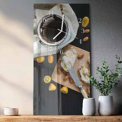 Vertical wall clock Handshake