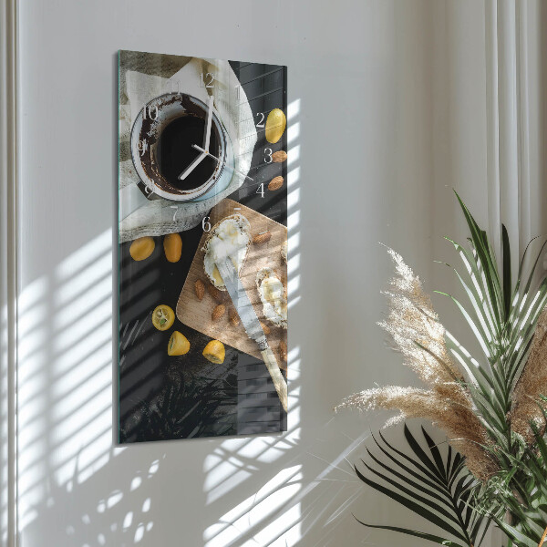 Vertical wall clock Handshake