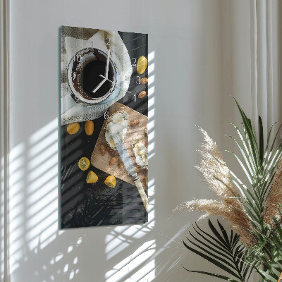 Vertical wall clock Handshake