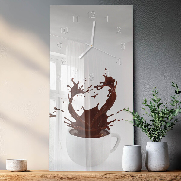 Vertical wall clock Coffee