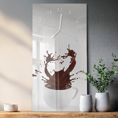 Vertical wall clock Coffee