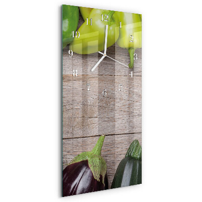 Vertical wall clock Vegetable Table