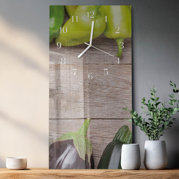 Vertical wall clock Vegetable Table
