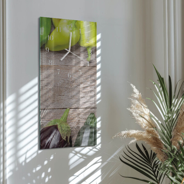 Vertical wall clock Vegetable Table