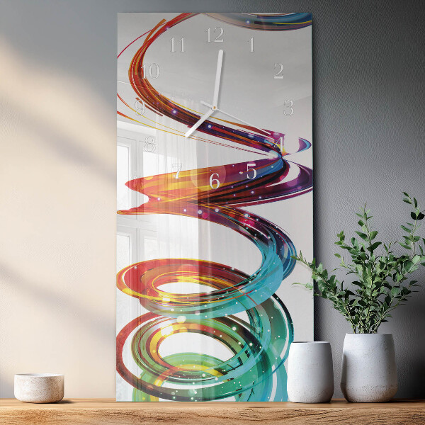 Vertical wall clock Spiral