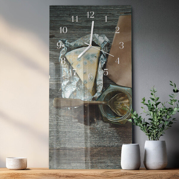 Vertical wall clock Cheese
