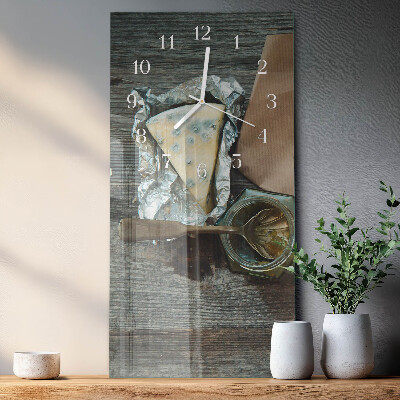 Vertical wall clock Cheese