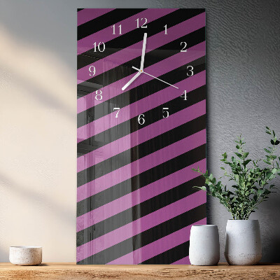 Vertical wall clock Stripes