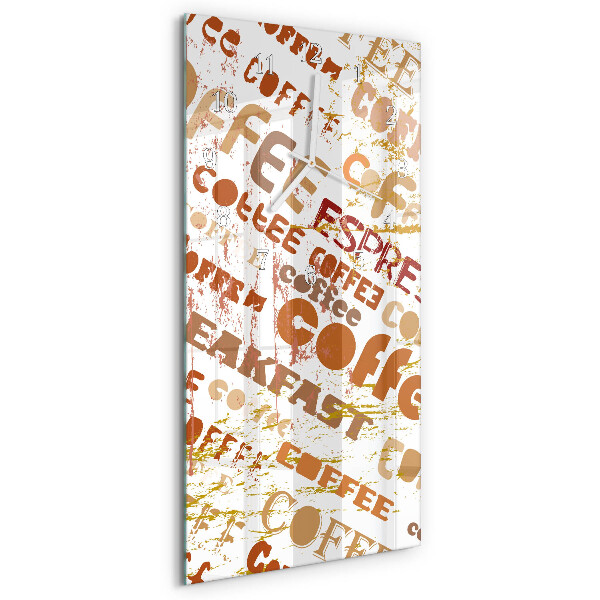 Vertical wall clock Coffee