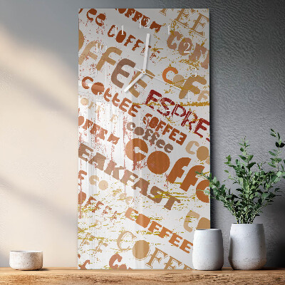 Vertical wall clock Coffee