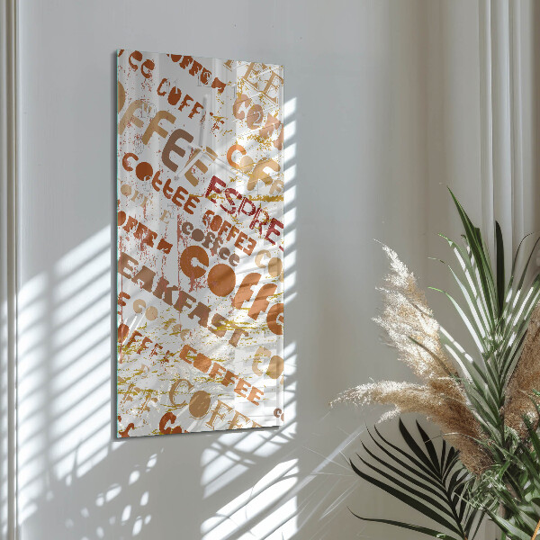 Vertical wall clock Coffee