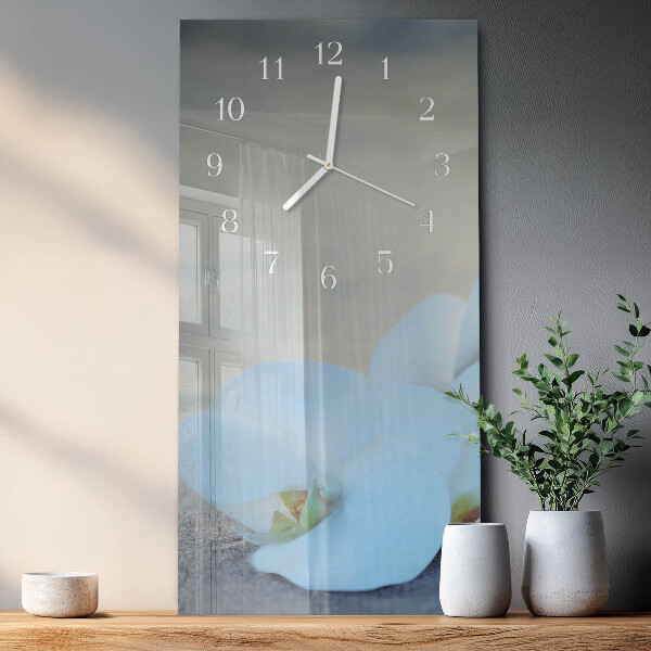 Vertical wall clock Orchid
