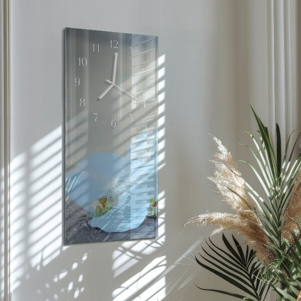 Vertical wall clock Orchid