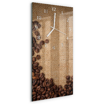 Vertical wall clock Coffee Beans