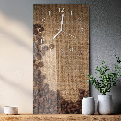 Vertical wall clock Coffee Beans