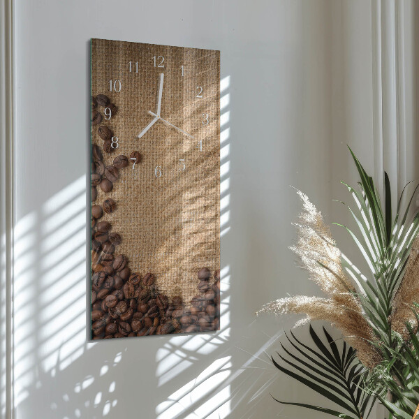 Vertical wall clock Coffee Beans