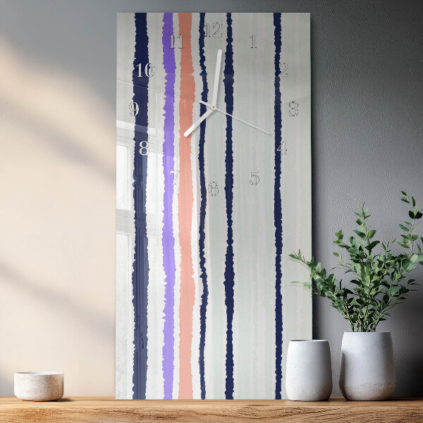 Vertical wall clock Stripes