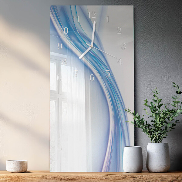 Vertical wall clock Blue Abstraction