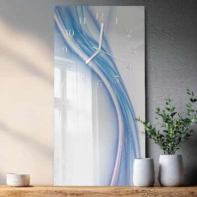 Vertical wall clock Blue Abstraction