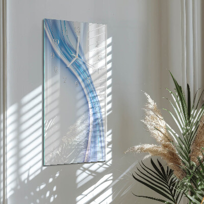 Vertical wall clock Blue Abstraction