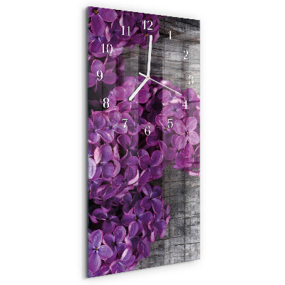 Vertical wall clock Flowers