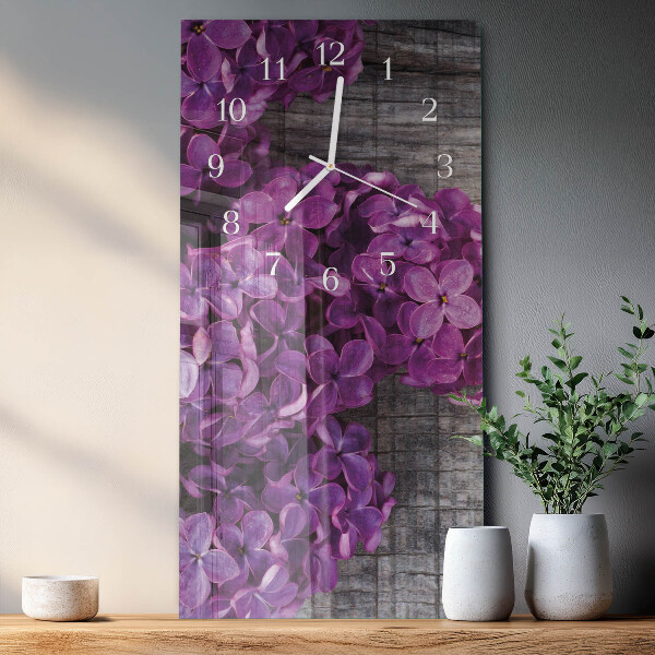 Vertical wall clock Flowers