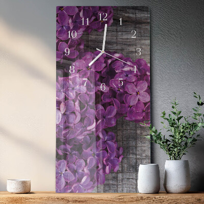 Vertical wall clock Flowers