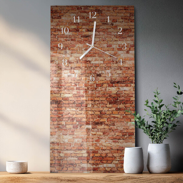 Vertical wall clock Brick Wall