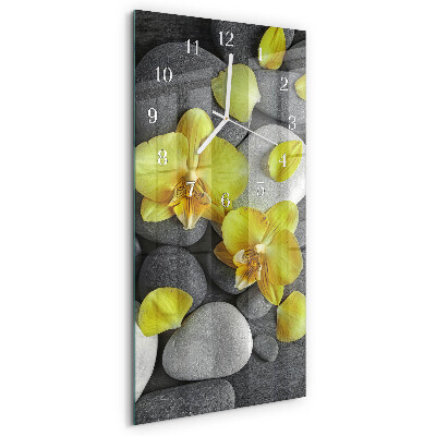 Vertical wall clock Flower Stone