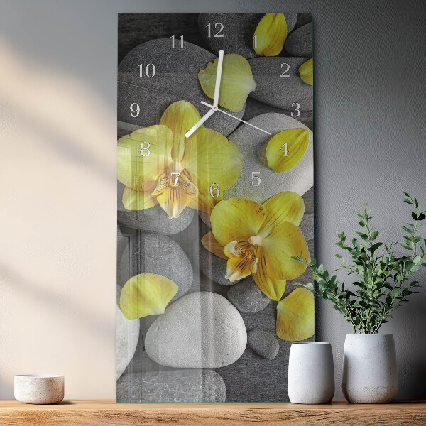 Vertical wall clock Flower Stone