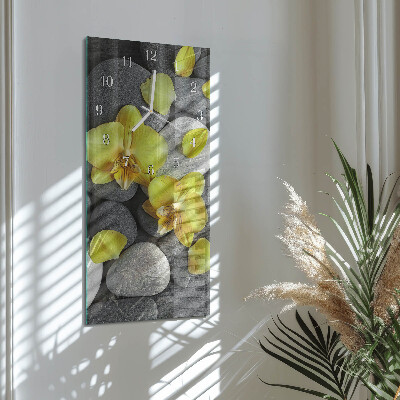 Vertical wall clock Flower Stone