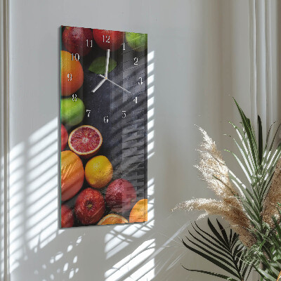 Vertical wall clock Citrus Plant