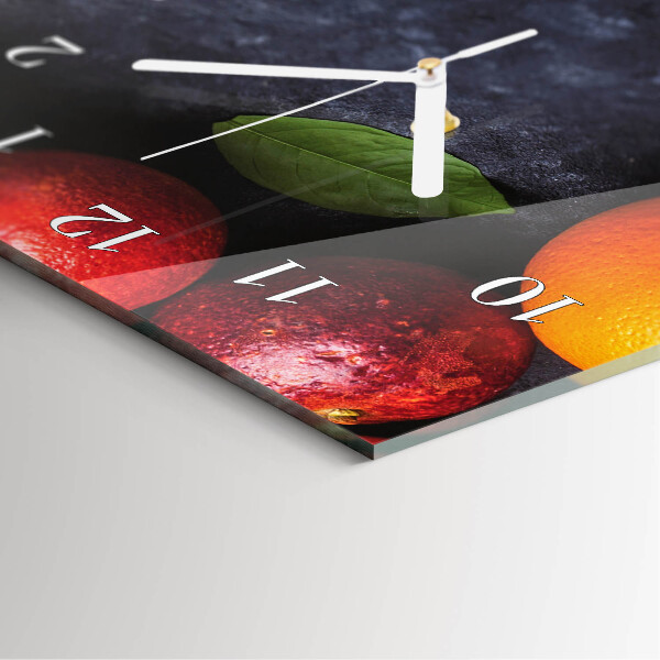 Vertical wall clock Citrus Plant