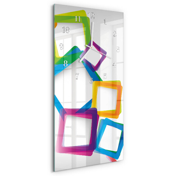 Vertical wall clock Colorful Rectangles