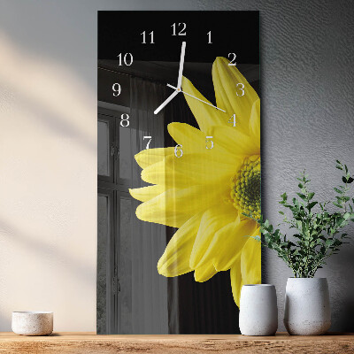 Vertical wall clock Flower
