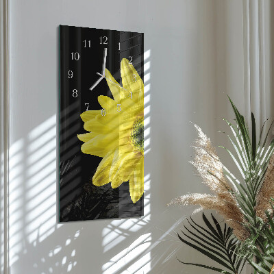 Vertical wall clock Flower