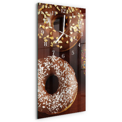 Vertical wall clock Donuts