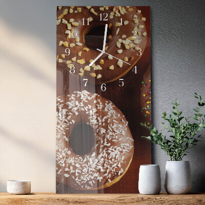 Vertical wall clock Donuts